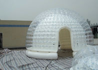 白いポリ塩化ビニールの防水シートが付いている半透明で膨脹可能な泡テント/ヤードのテント